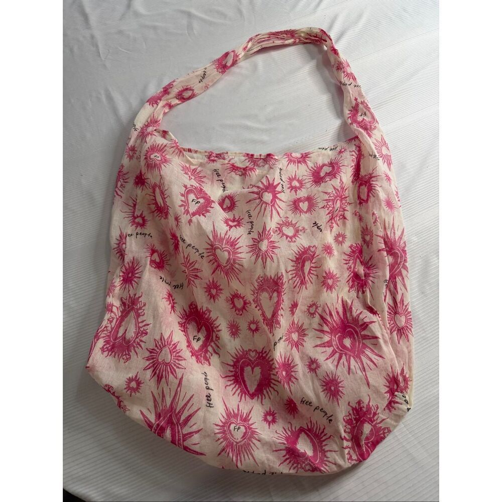 NEW FREE PEOPLE tote bag hearts Valentine’s Day